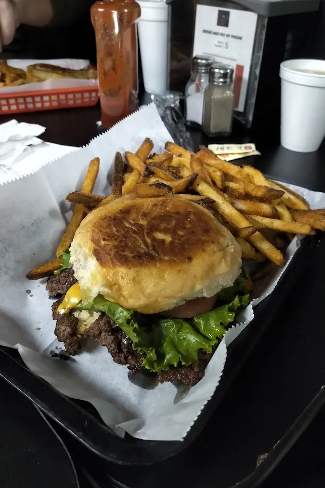 Bubba Burger and Fries with Cheese