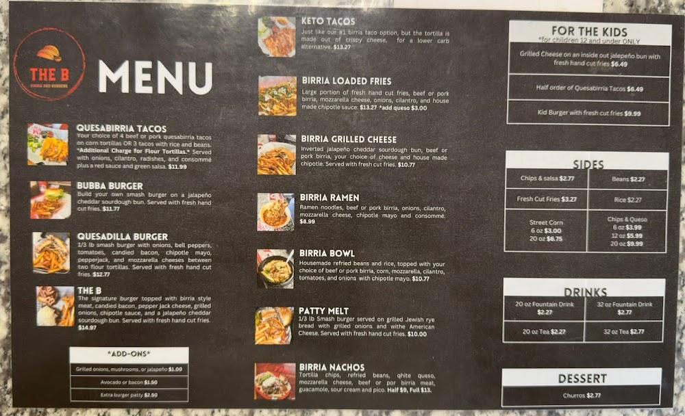 The B Birria & Burgers Bubba Burger