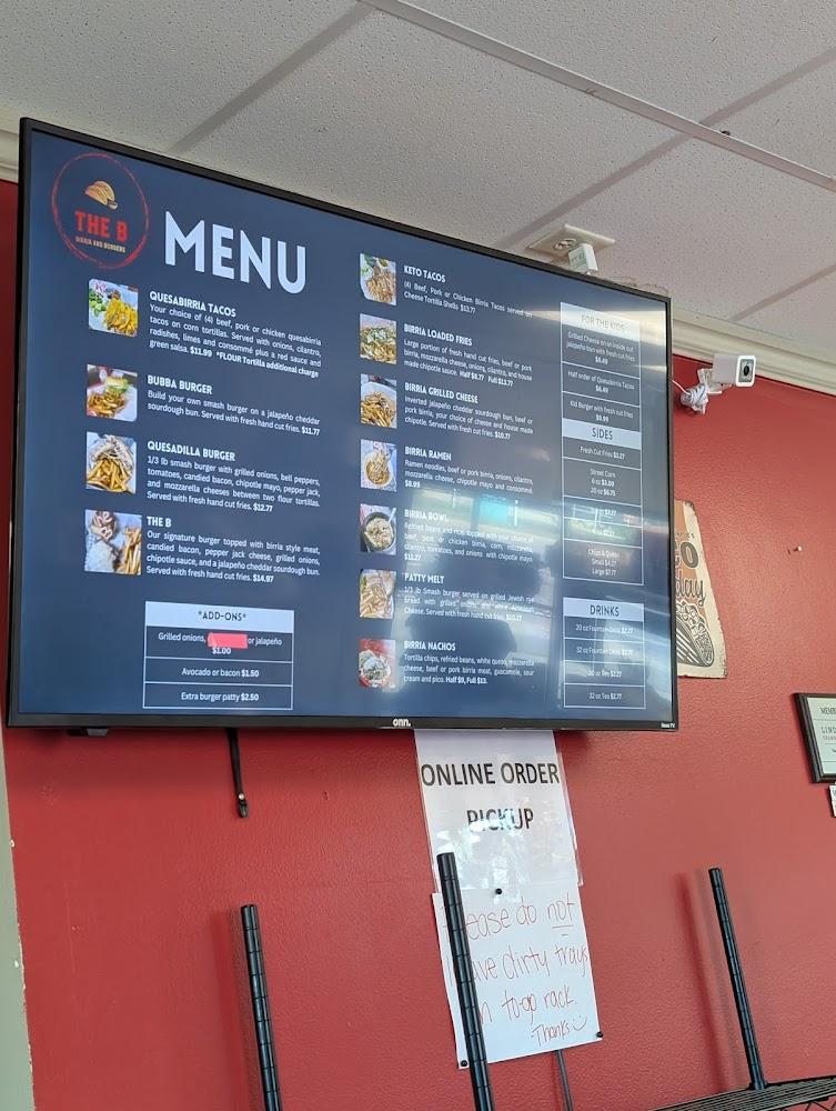 The B Birria & Burgers Menu image 4